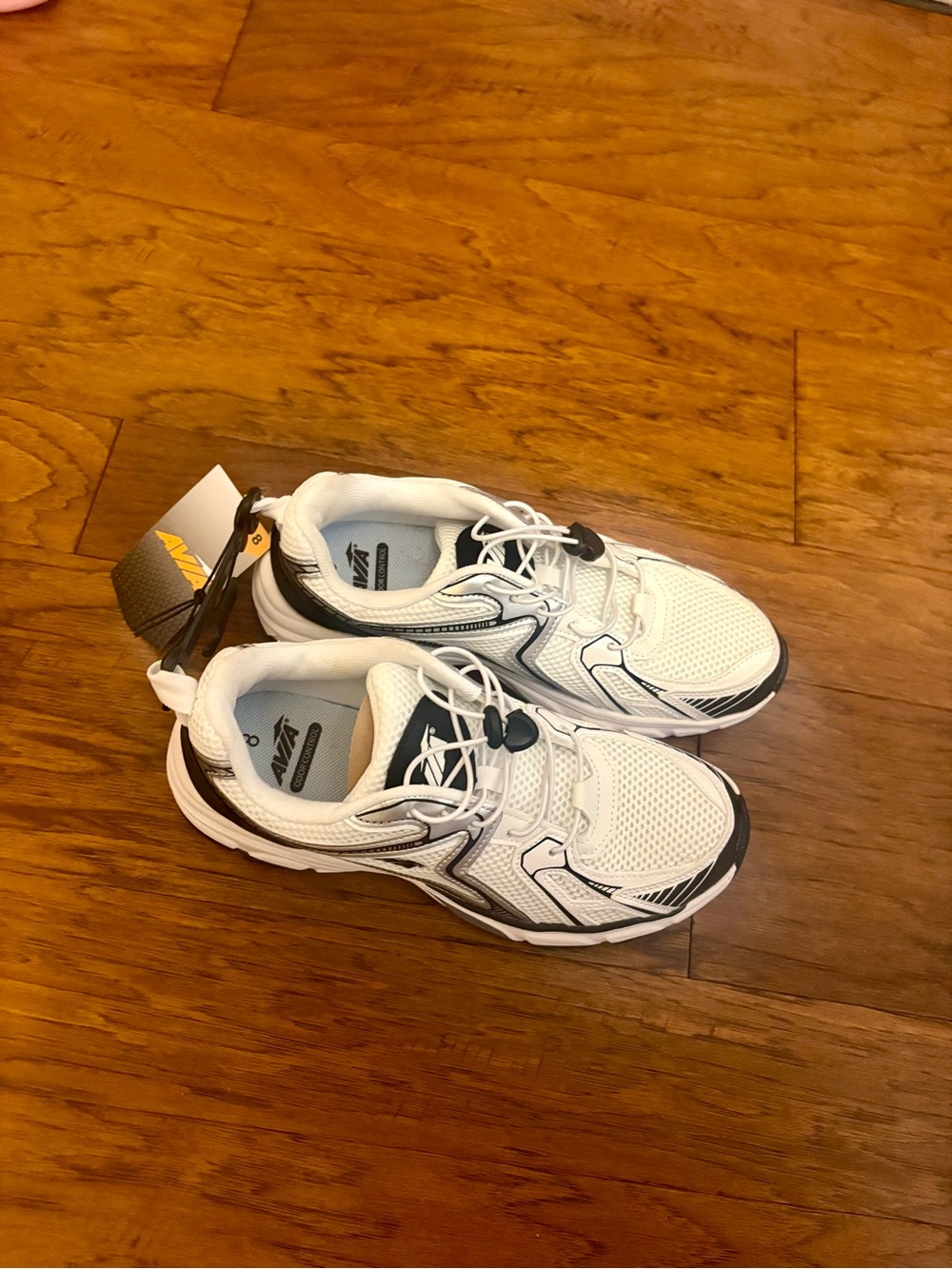 Avia White and Black Youth Athletic Sneakers
